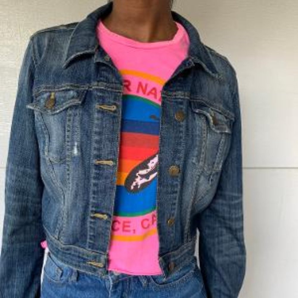 Guess Top Seller Destroyed Denim Jacket (M)